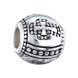 Cherished memories praise charm-cross bead